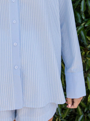 Striped French Cuff Button Front Shirt
