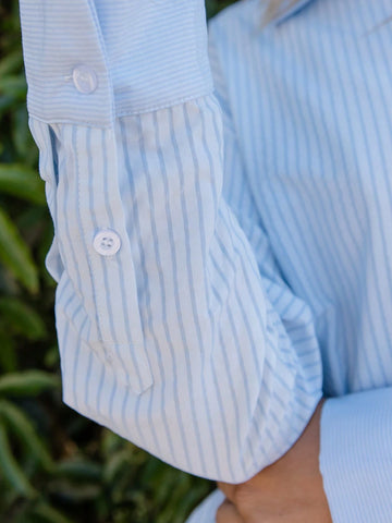 Striped French Cuff Button Front Shirt