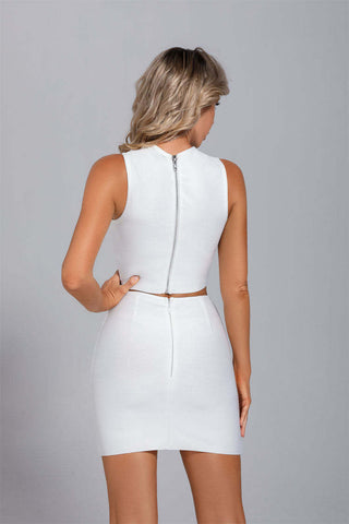 Arya White Diamante Bandage Set