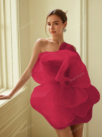 Women's 3D Floral Pattern Formal Dress, Party Dress