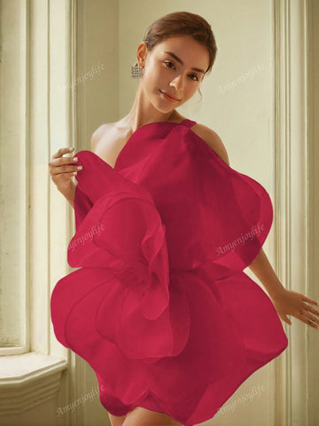 Women's 3D Floral Pattern Formal Dress, Party Dress