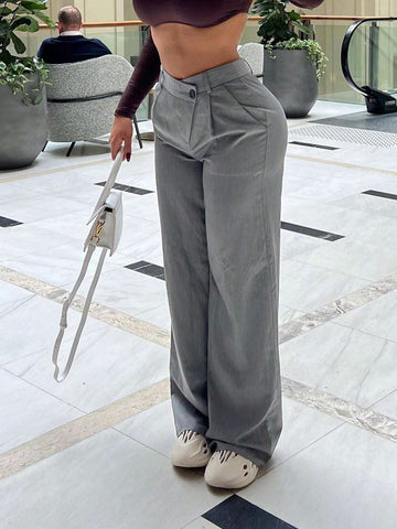 Asymmetric Waist Pants