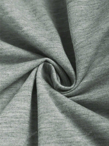 Asymmetrical Hem Long Sleeve Hoodie Dress