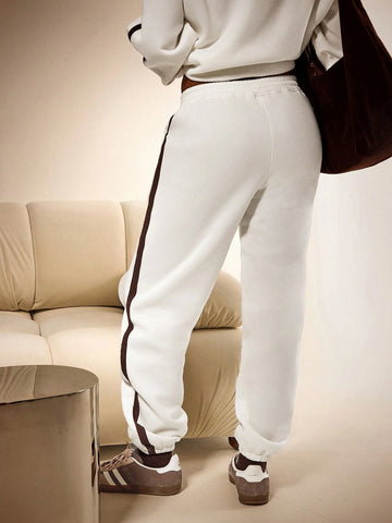 Athîral 2pcs/Set Women Casual Sports Sweatshirt And Sweatpants Suit, Autumn/Winter