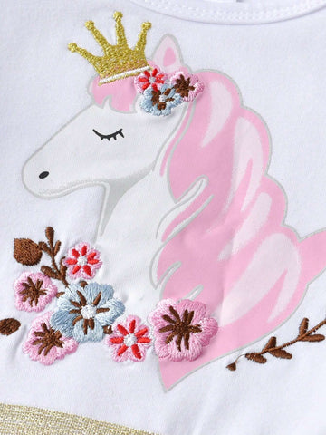 Autumn Children Princess Dresses For Girls Long Sleeve Cotton Toddler Clothing Irregular Tulle Cartoon Girls Tutu Dress Floral Applique Young Girl Party Costumes