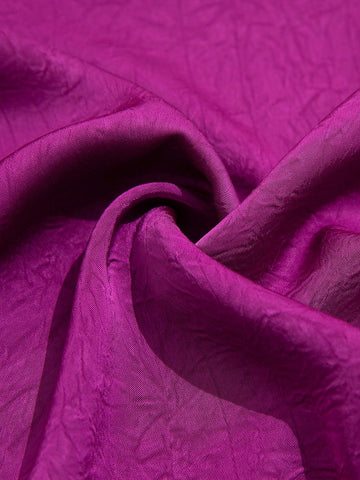 Aveloria Modichic Purple Textured Pleated Unique Material V-Neck With Small Stand Collar, Rhinestone & Pearl Embellished, Sleeveless Elegant Versatile Commuter Women Blouse