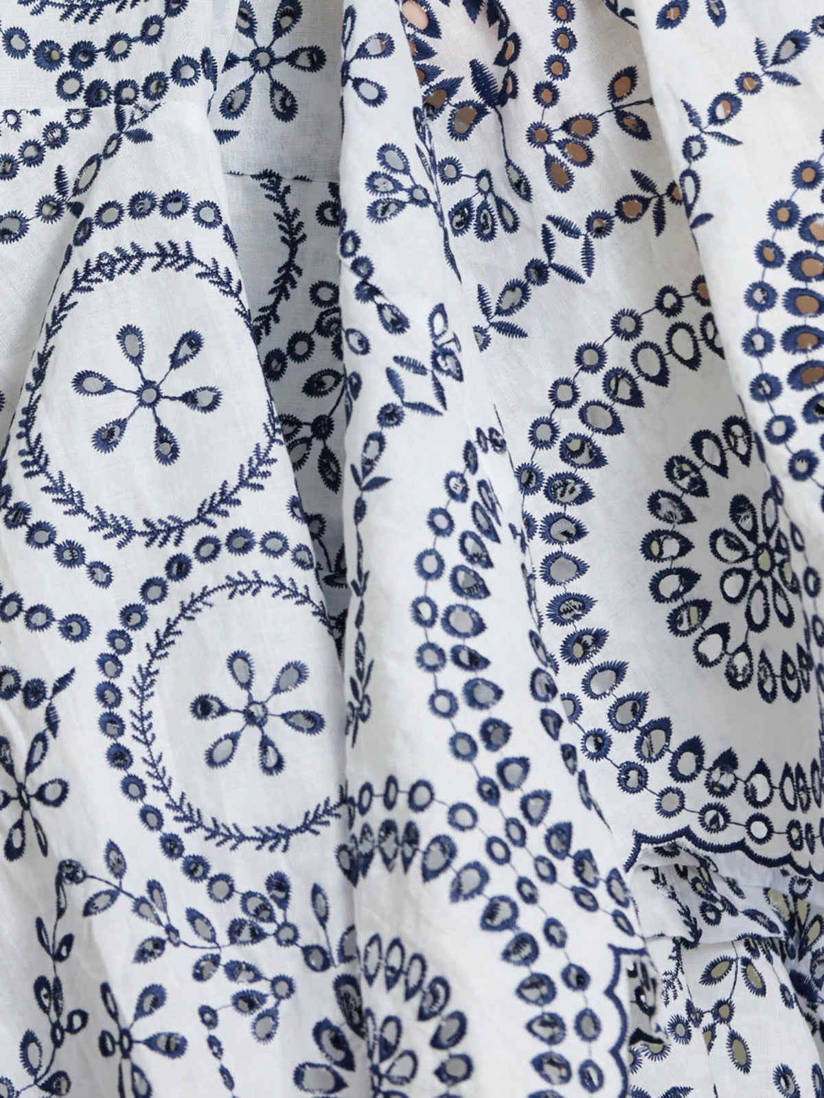 Modichic Women's Spring Autumn Long Sleeve Contrast Color Trim Line Carved Embroidered Collar & Cuff Splicing Blouse