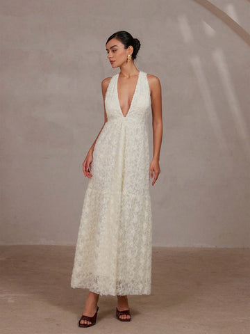 Aveloria Rosie Italian Elegant Formal Light Mini Dress With Rhinestone Decorated Collar And Hollow-Out Bust, A-Line Sleeveless, For Women Spring