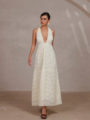 Aveloria Rosie Italian Elegant Formal Light Mini Dress With Rhinestone Decorated Collar And Hollow-Out Bust, A-Line Sleeveless, For Women Spring