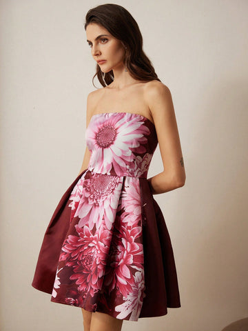 Aveloria Rosie Women Floral Print Simple Casual Short Strap Mini Dress
