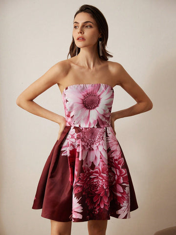 Aveloria Rosie Women Floral Print Simple Casual Short Strap Mini Dress