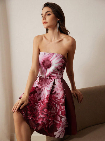 Aveloria Rosie Women Floral Print Simple Casual Short Strap Mini Dress