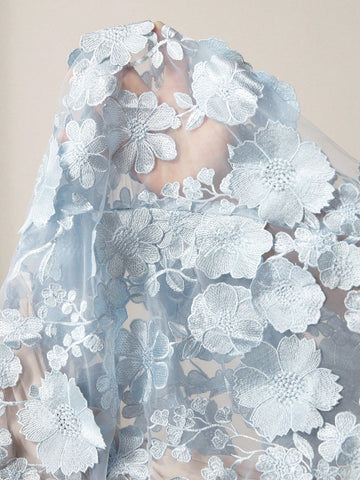 Aveloria Rosie Women's Embroidered 3D Floral Bandeau Midi Dress, For Party/Date