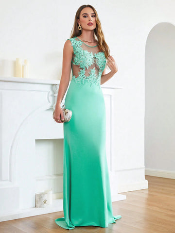 BABYONLINE D.R.E.S.S. Women's Fashionable Slim Fit Round Neck Bodycon Dress, Perfect For Evening Party