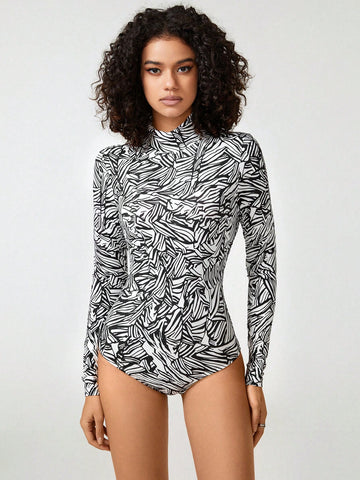 Womens Printed Bodysuit