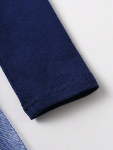 Girls Dresses Ruffles Long Sleeve Toddler Birthday Party Clothing Snowflake Winter Princess Vacation Wear Unicorn Cartoon Children Outfits