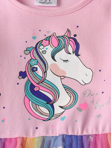 Young Girls Dresses Flare Long Sleeve Toddler Princess Party Dress