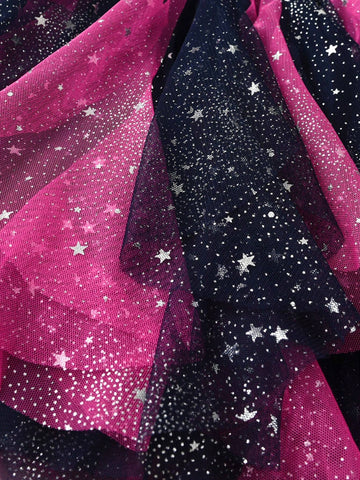 Spring Autumn Long Sleeve Girls Dresses Cartoon Unicorn Princess Dress Patchwork Asymmetric Mesh Snowflake Young Girl Party Costumes