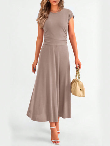 BTFBM Knit Tee & A-Line Maxi Skirt Set