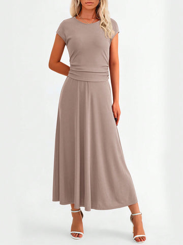 BTFBM Knit Tee & A-Line Maxi Skirt Set