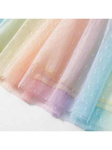 Baby Girl Unicorn Dress Rainbow Tulle Dress Pastel Dress Birthday Dress Toddler Photoshoot Dress