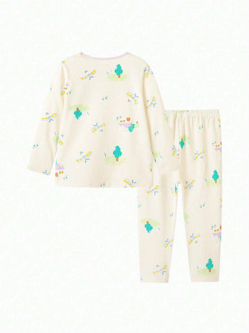 Balabala Balabala Baby Autumn Set, 2024 New Style, Thermal Underwear For Young Girls, Warm And Cozy