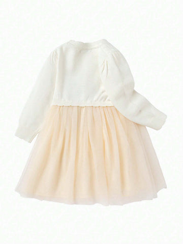 Balabala Balabala Girls' Dress, Butterfly Bow Dress, Stylish And Sweet