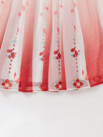 Balabala Balabala Girls' Hanfu Dress, 2025 New Year Chinese Style Outfit