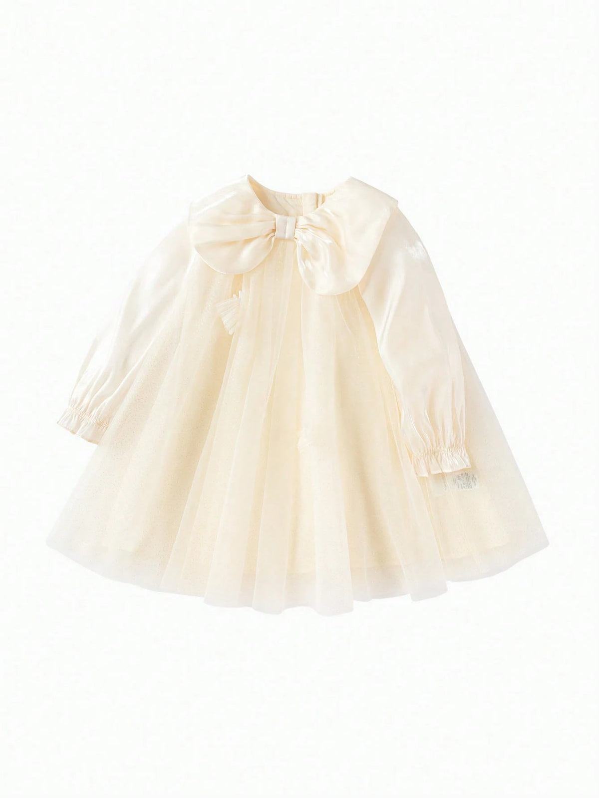 Balabala Balabala Girls' Mesh Princess Dress, A-Line Bowknot Spring And Fall Wear