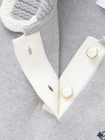 Balabala Balabala Girls' Pleated Dress Embroidered Knitted Dress, Fashionable Autumn/Winter Style
