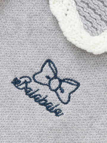 Balabala Balabala Girls' Pleated Dress Embroidered Knitted Dress, Fashionable Autumn/Winter Style