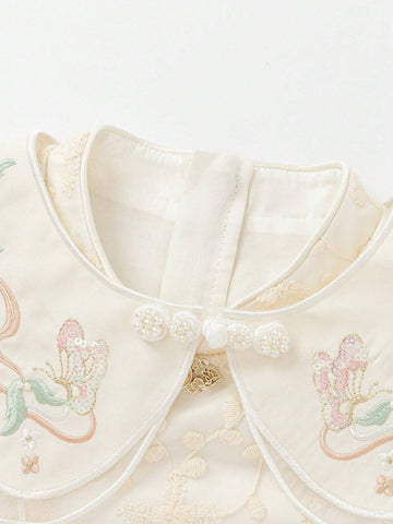 Balabala Balabala Girls' Qipao Dress Autumn Floral Net Yarn Children's Dress