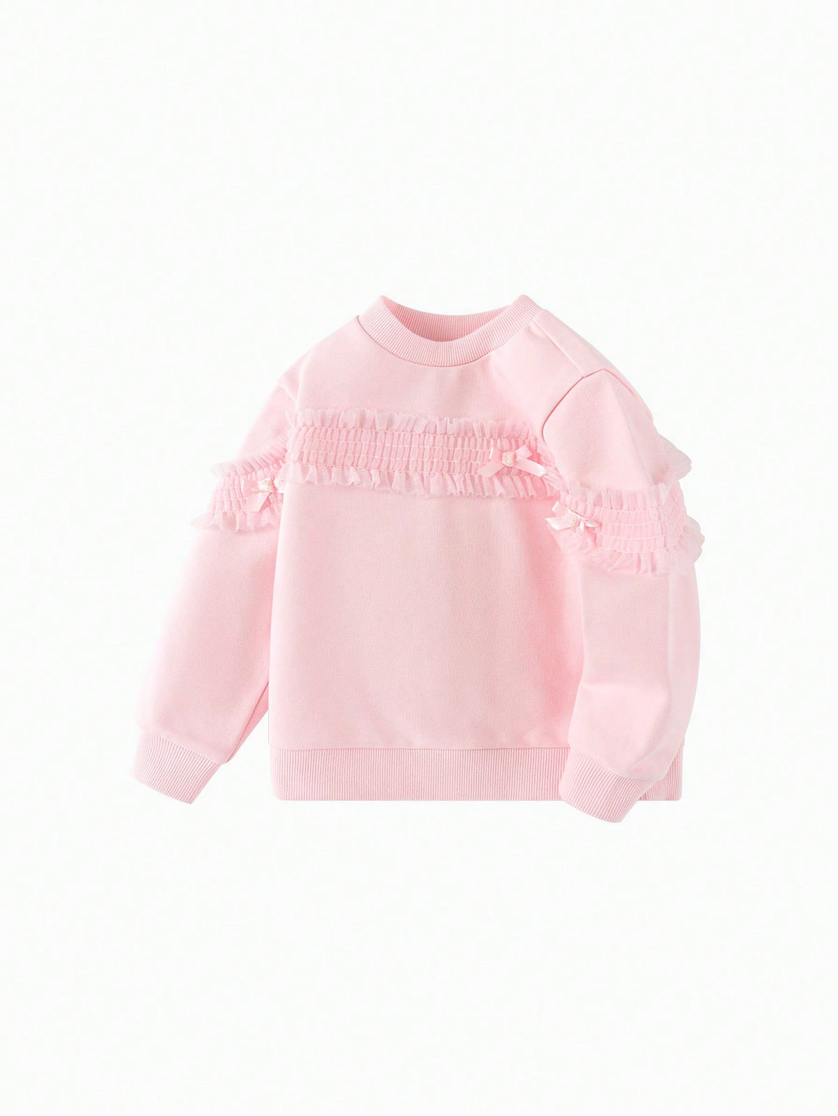 Balabala Balabala Girls' Soft Pink Hoodie, Trendy Floral Soft Sweatshirt For Girl