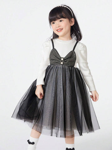 Balabala Balabala Young Girl Dress, Girls' New Princess Dress For Fall