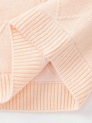 Balabala Young Girl' Sweater Girls' Stylish Sweet Embroidered Knitted Sweater Autumn Winter High Neck Bottoming Top