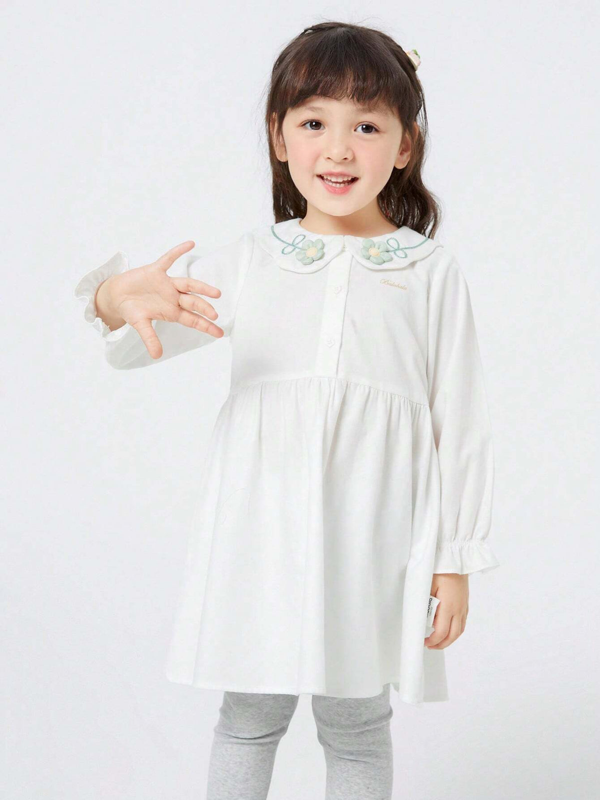 Balabala Balabala Young Girls Dress Autumn Lovely Peter Pan Collar A-Line