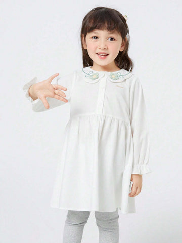 Balabala Balabala Young Girls Dress Autumn Lovely Peter Pan Collar A-Line