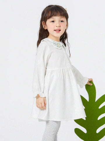 Balabala Balabala Young Girls Dress Autumn Lovely Peter Pan Collar A-Line