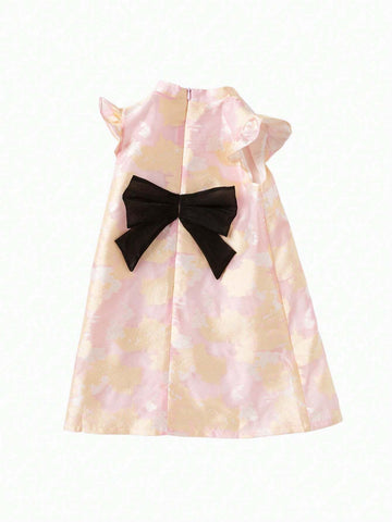Balabala Children's Dress, Summer Wear, Girls' Sweet Princess Dress, Girls' Elegant Style, Baby A-Line Dress