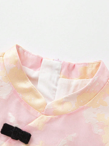 Balabala Children's Dress, Summer Wear, Girls' Sweet Princess Dress, Girls' Elegant Style, Baby A-Line Dress