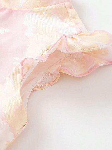Balabala Children's Dress, Summer Wear, Girls' Sweet Princess Dress, Girls' Elegant Style, Baby A-Line Dress
