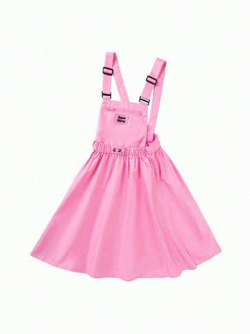 Balabala Children's Wear, Girls' Dress, Medium And Large Children's Summer Wear, Children's Waist-Cinching Dress, Sweet And Cool Temperament, Suspender Skirt