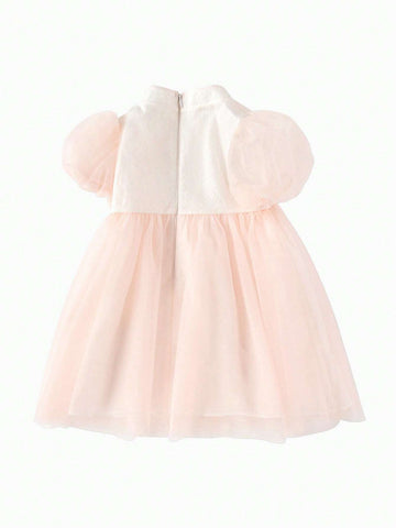 Balabala Girls' Dress Princess Dress 2024 New Summer Children's Dress Chinese Style Cheongsam Dress Mesh Skirt