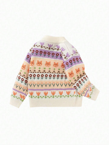 Balabala Girls' High-Neck Sweater Warm Knitted Pullover, Stylish