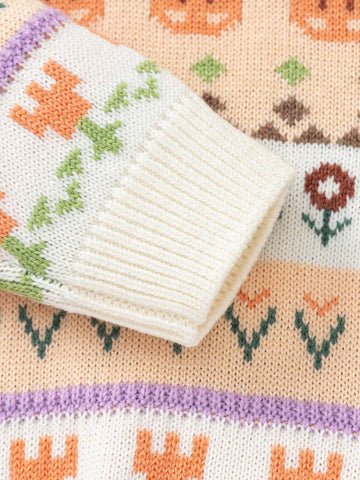 Balabala Girls' High-Neck Sweater Warm Knitted Pullover, Stylish