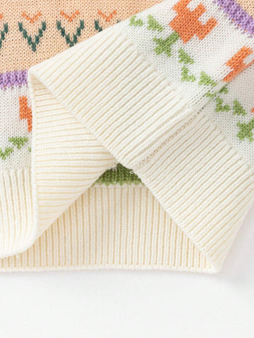 Balabala Girls' High-Neck Sweater Warm Knitted Pullover, Stylish