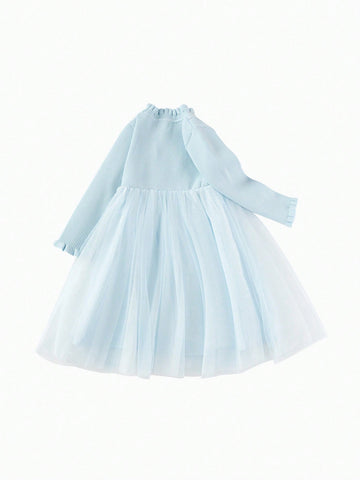 Balabala Girls' Princess Dress Two-Piece Tulle Design For Fall/Winter 2024