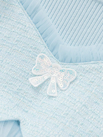 Balabala Girls' Princess Dress Two-Piece Tulle Design For Fall/Winter 2024