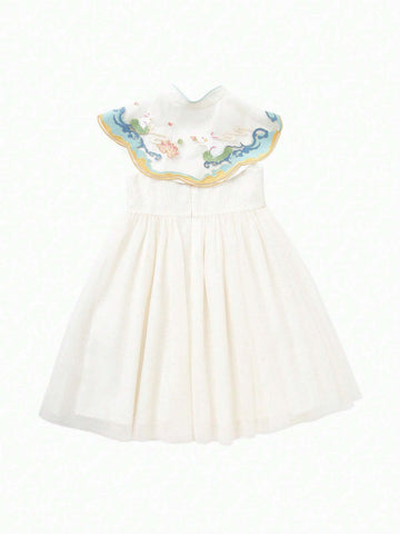 Balabala Girls' Set, Summer Set For Toddlers, Baby Girls' Short Sleeve Trendy National Style