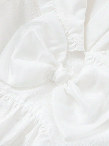 Balabala Kids' Summer Dress Bowknot Floral Girls' Dress